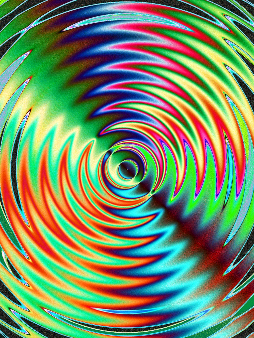 Psychedelic Iphone Colorful Disk Background