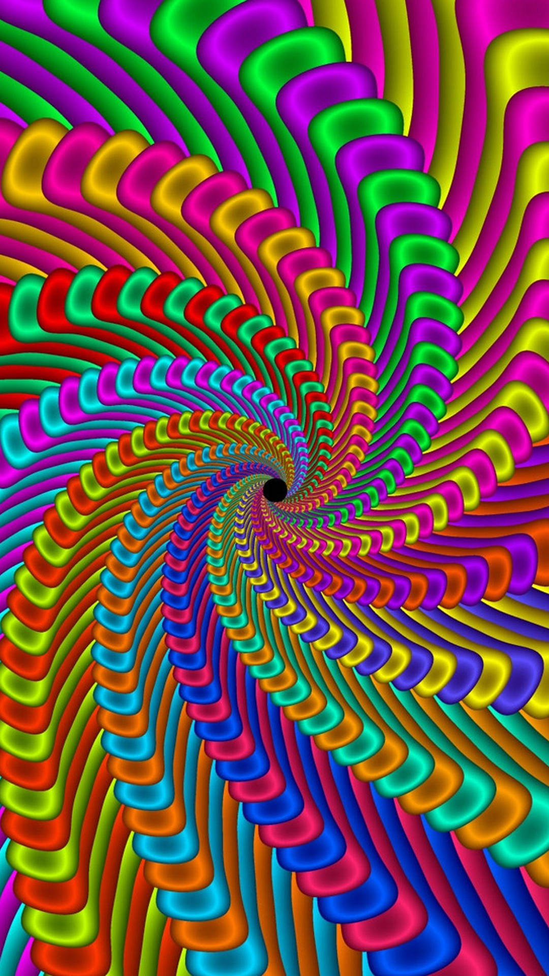 Psychedelic Iphone Colorful Spiral Background