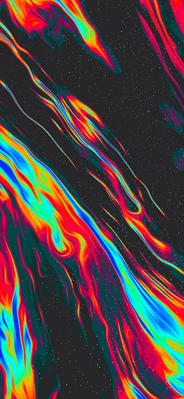 Psychedelic Iphone Flaming Jets In Space