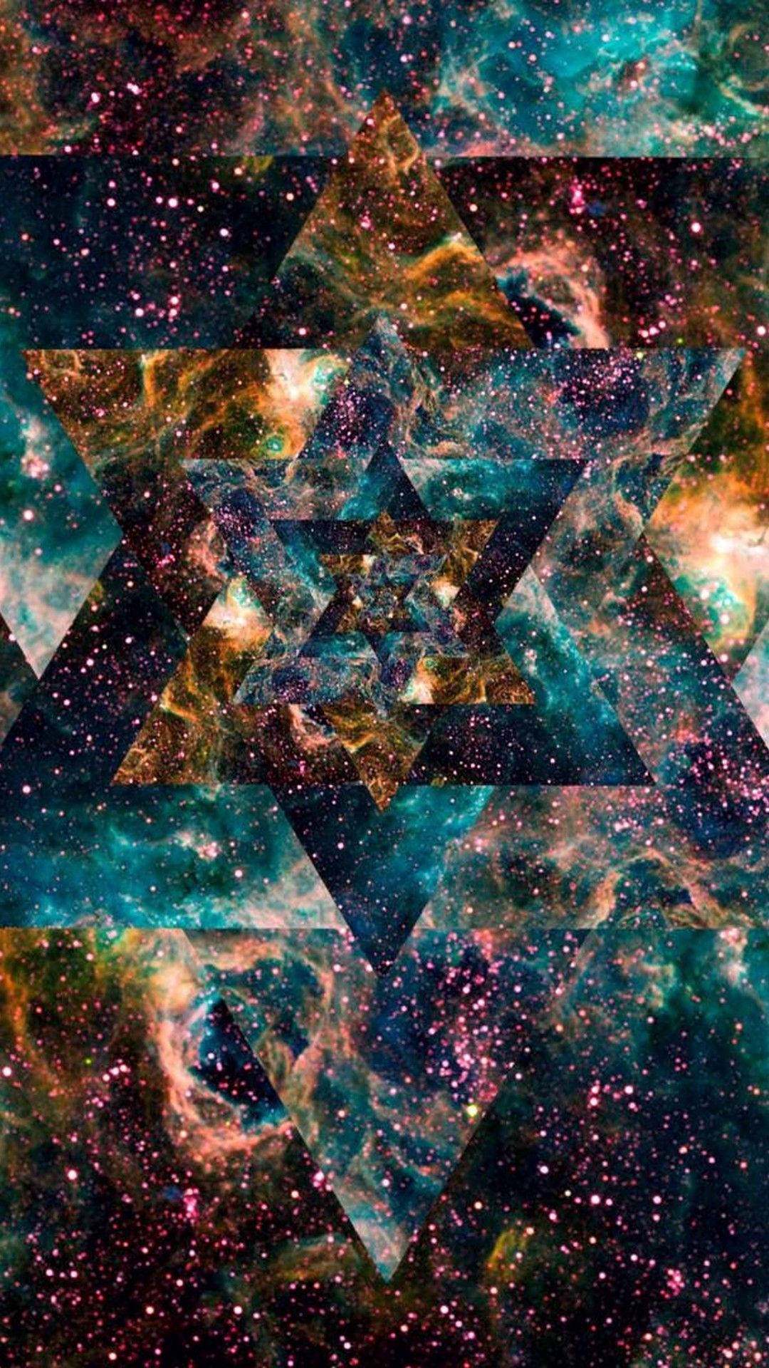 Psychedelic Iphone Space David Star Background