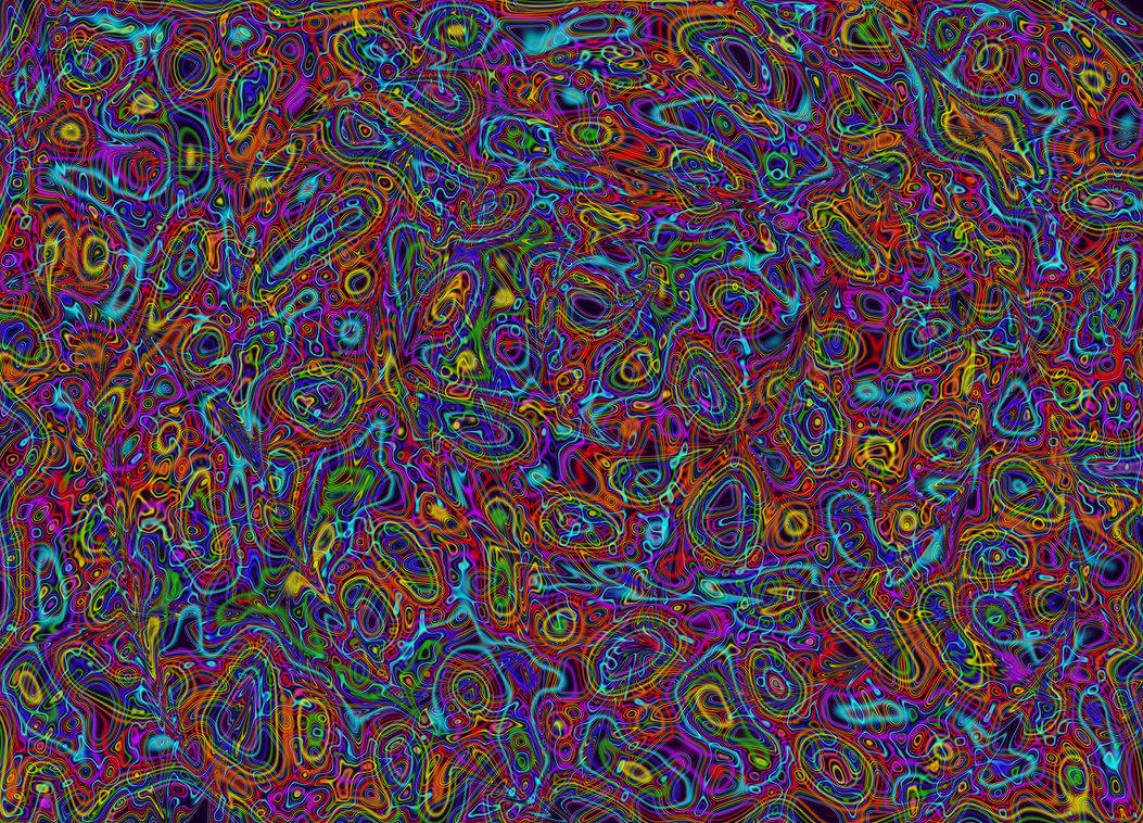 Psychedelic Messy Art Pattern