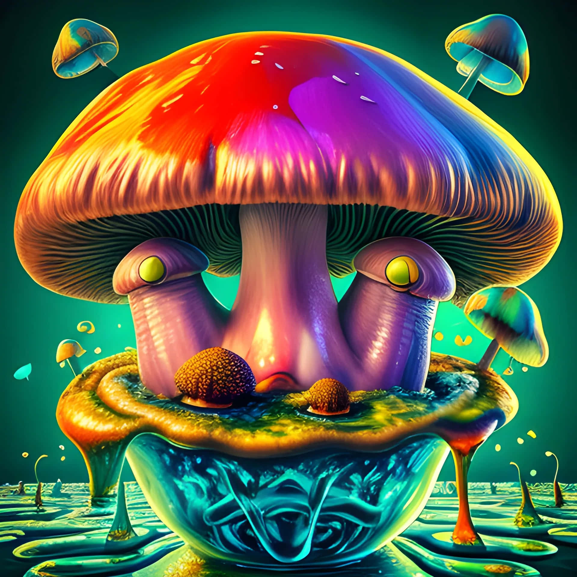 Psychedelic Mushroom Fantasy Art