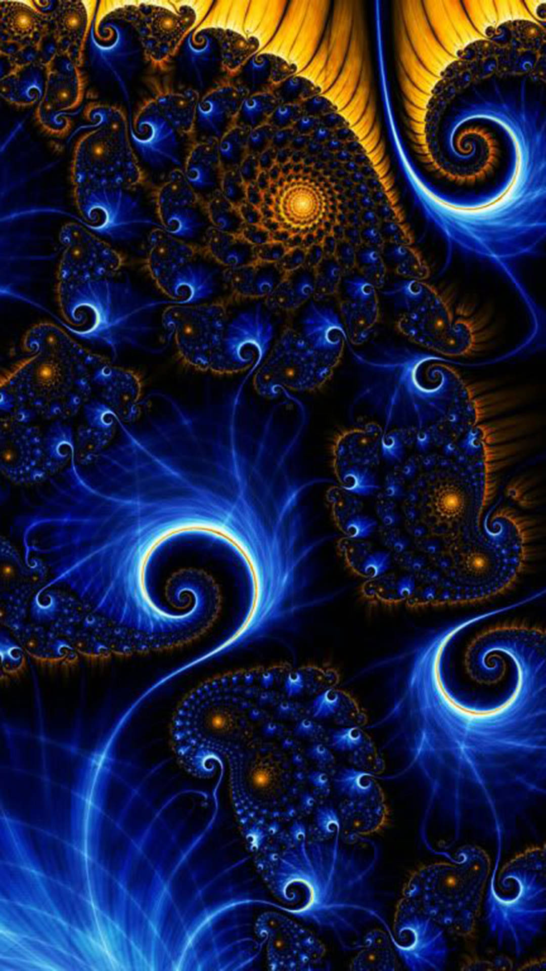 Psychedelic Peacock Spirals Iphone Wallpaper