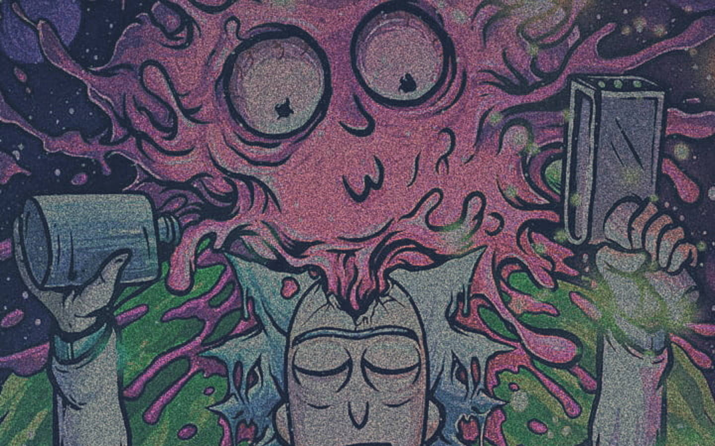 Psychedelic Rick And Morty Trippy Brain