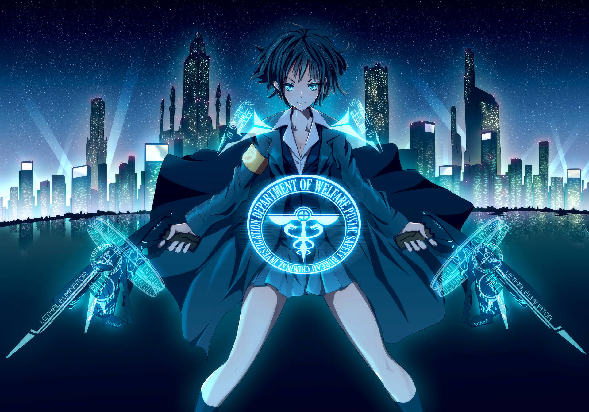 Psycho Pass Dual Lethal Dominator Background