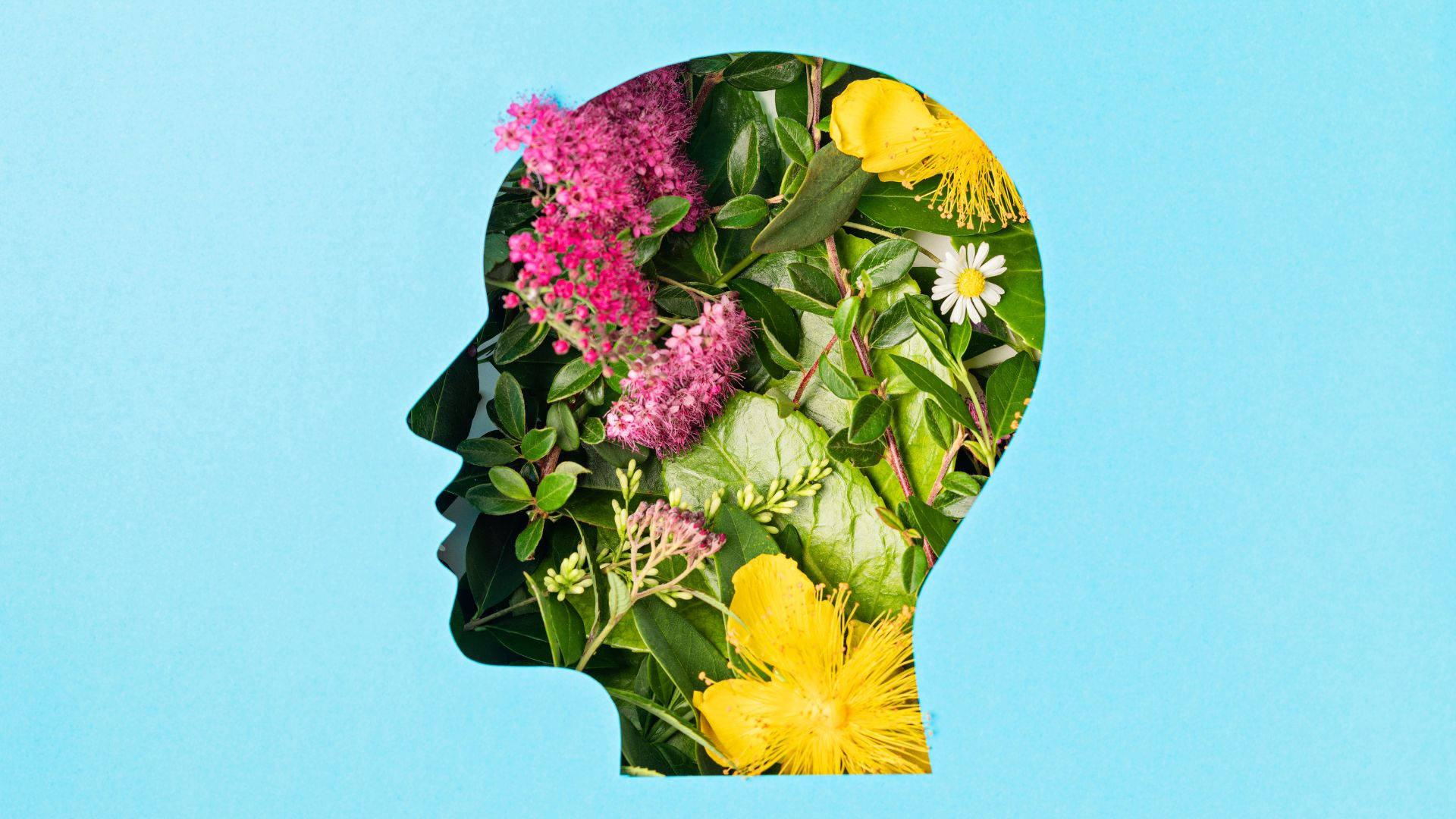 Psychology Blooming Human Mind Background