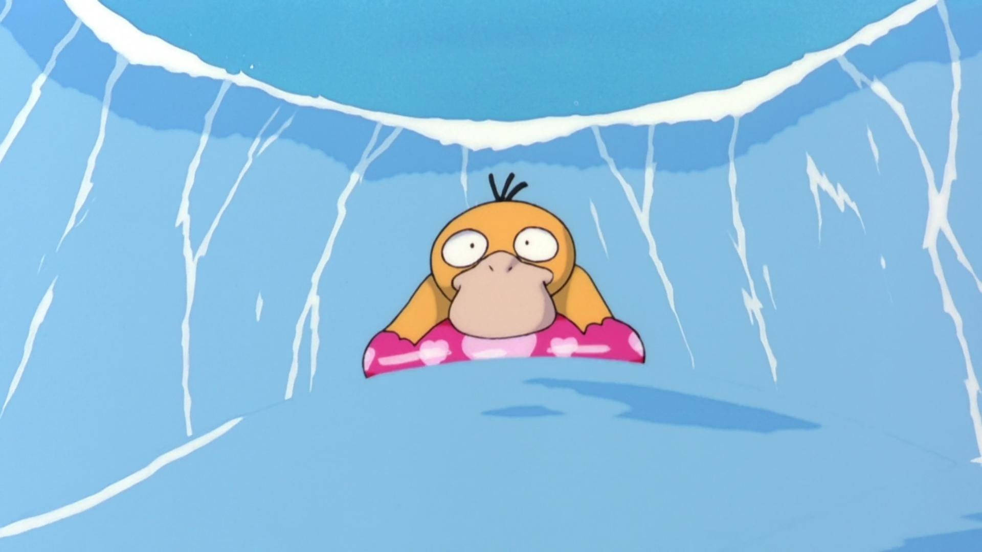 Psyduck Takes On The Ocean Waves Background