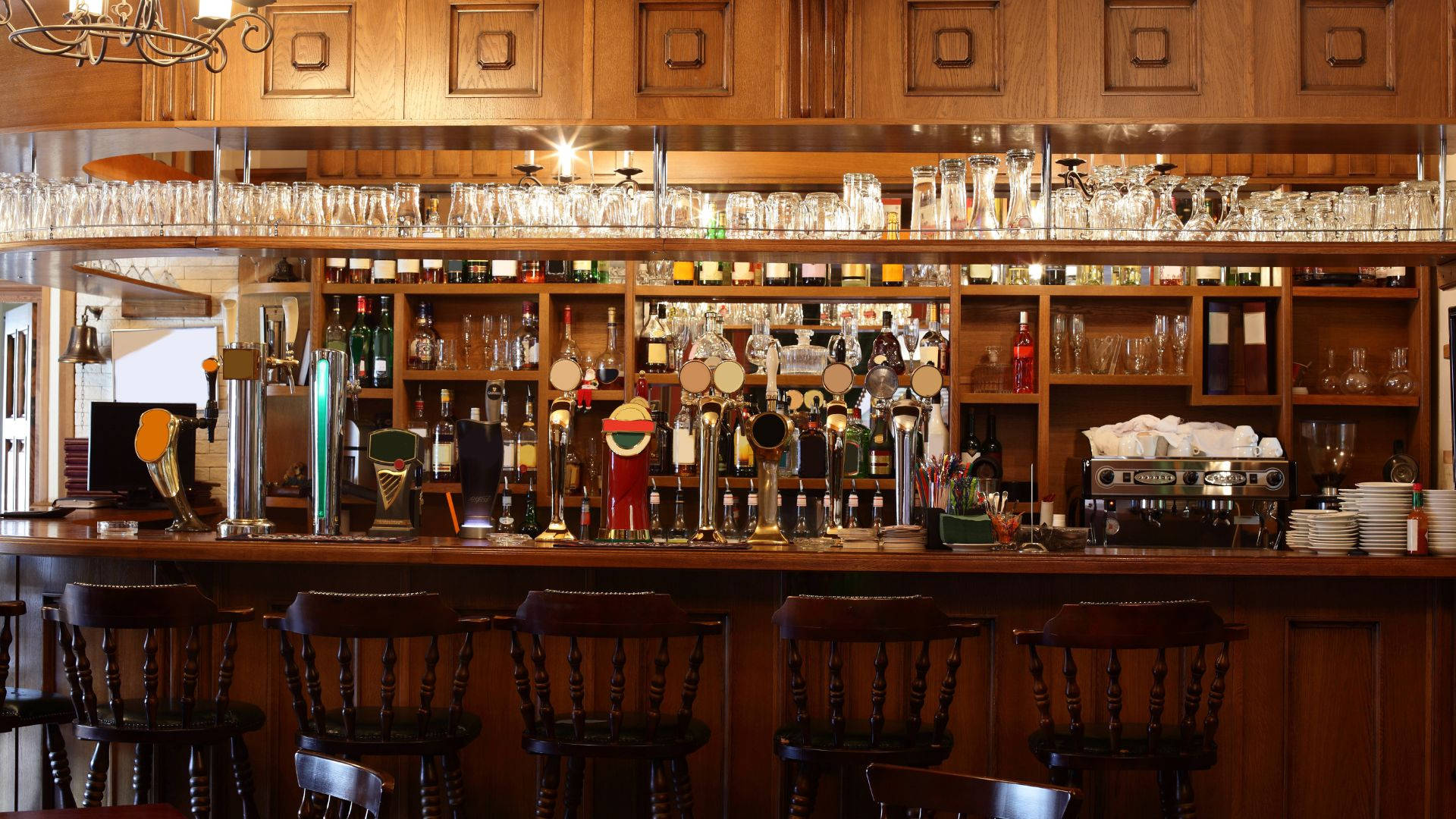 Pub Bar Alcohol Shelf Photography