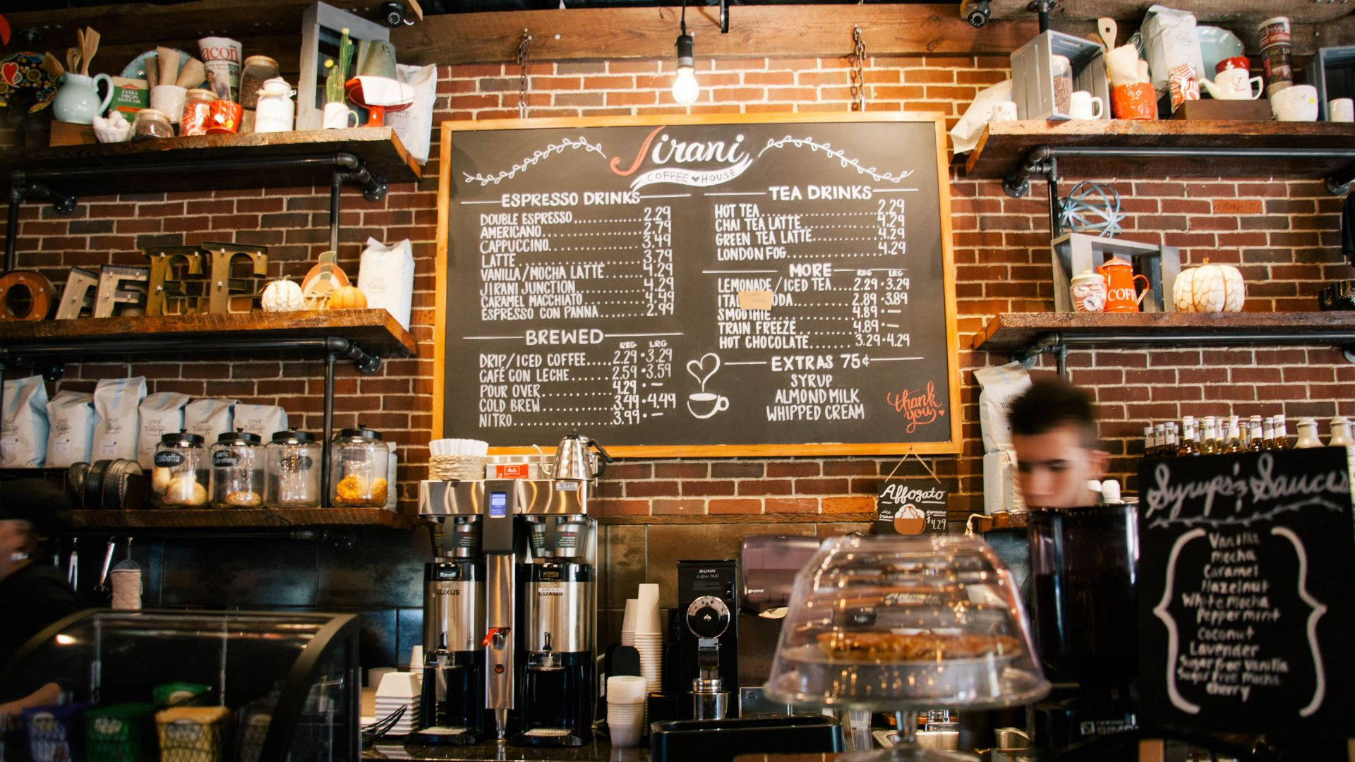 Pub Barista Coffee Menu Photography Background