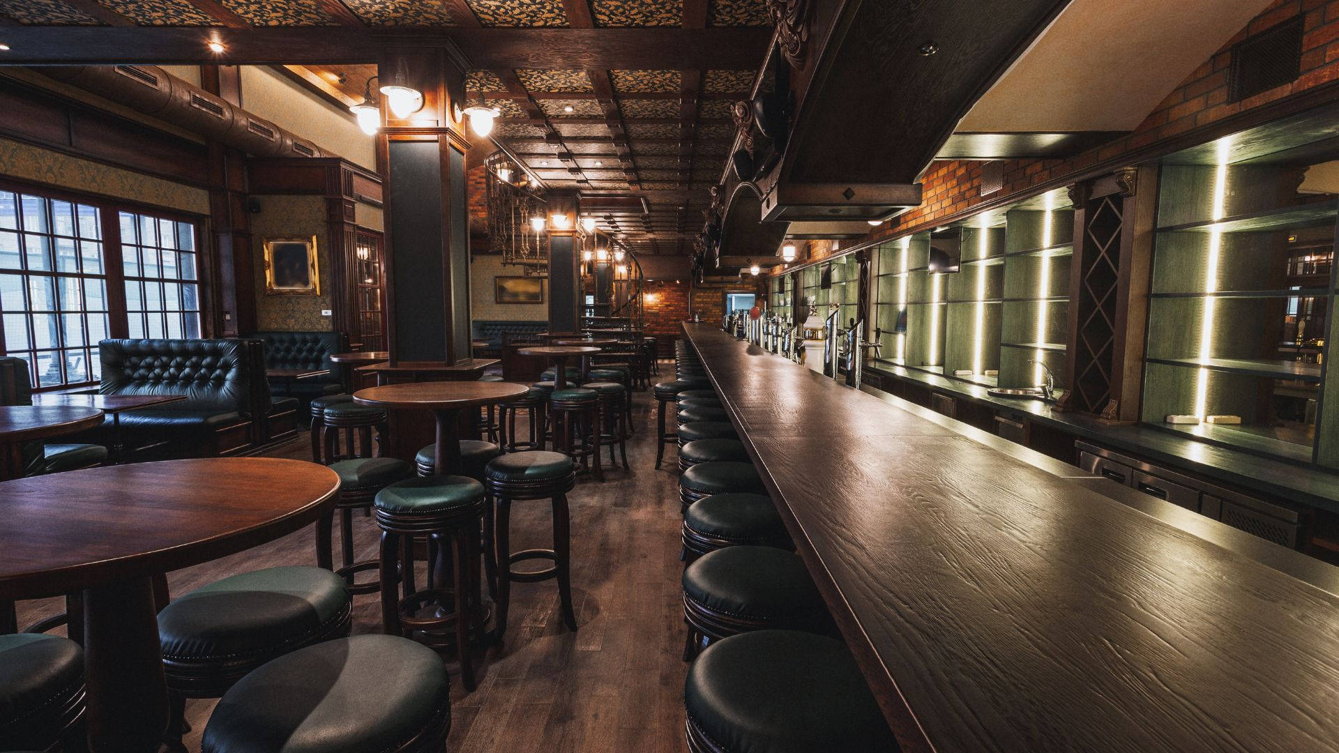 Pub Restaurant Dim Lights Photography Background