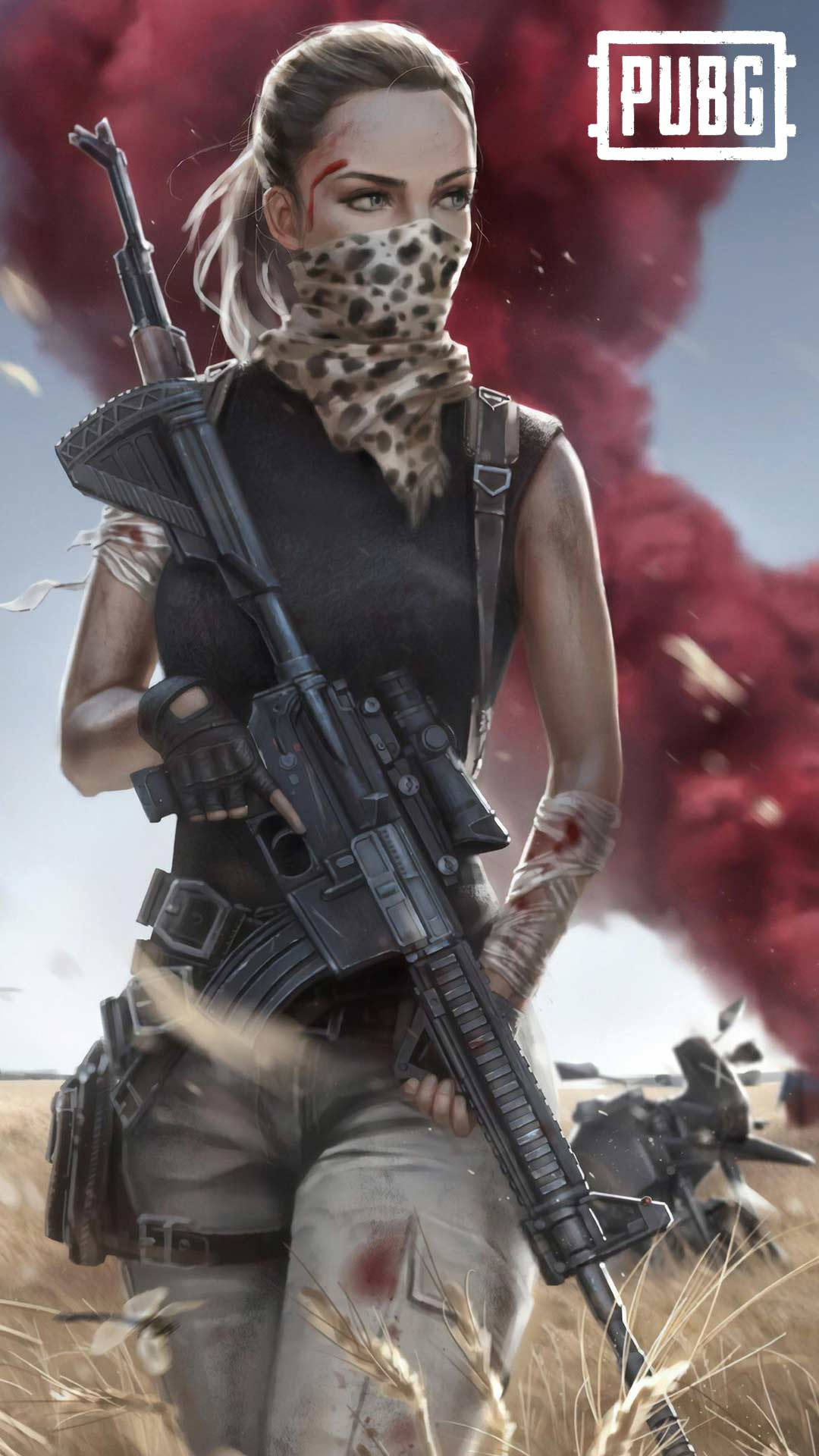 Pubg 2020 Masked Veteran Woman Background