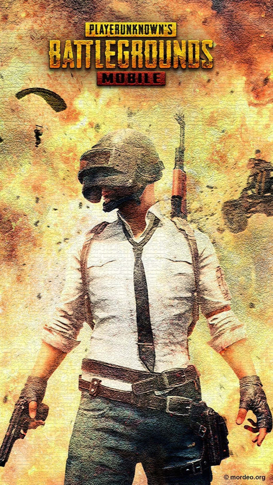 Pubg Android Classic Player Parachuting Behind Background