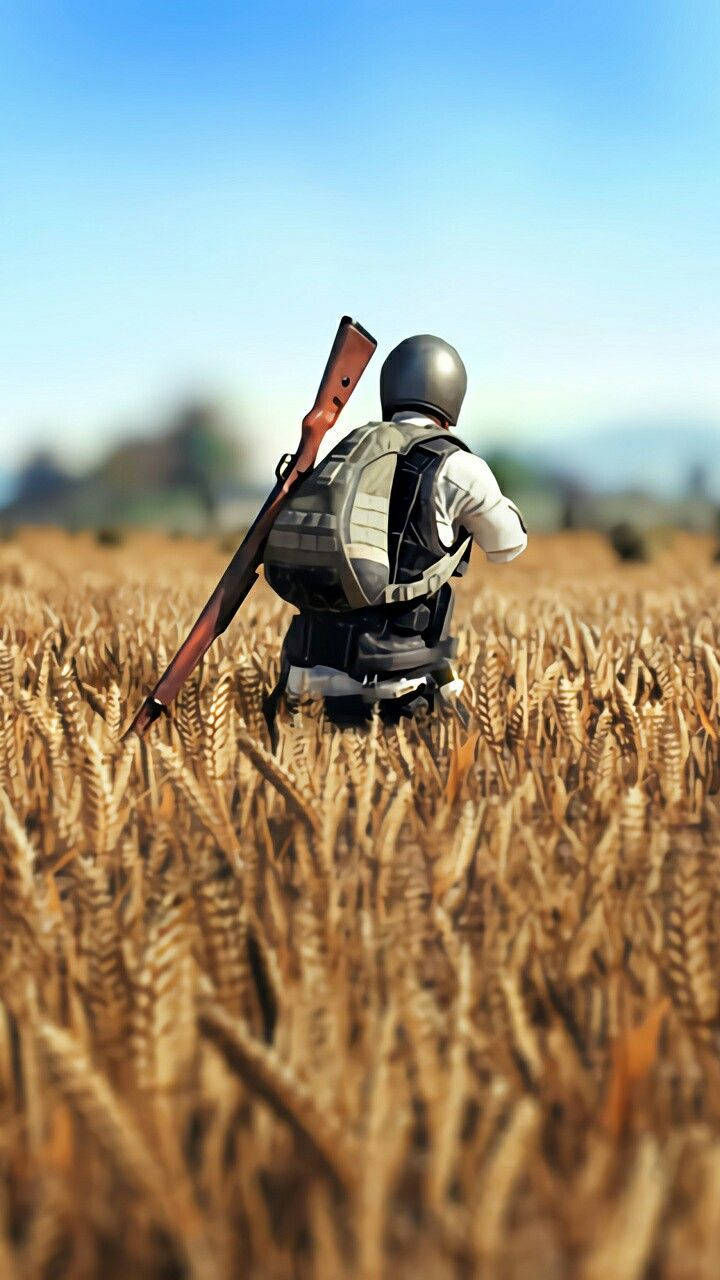 Pubg Character In Field Hd Background