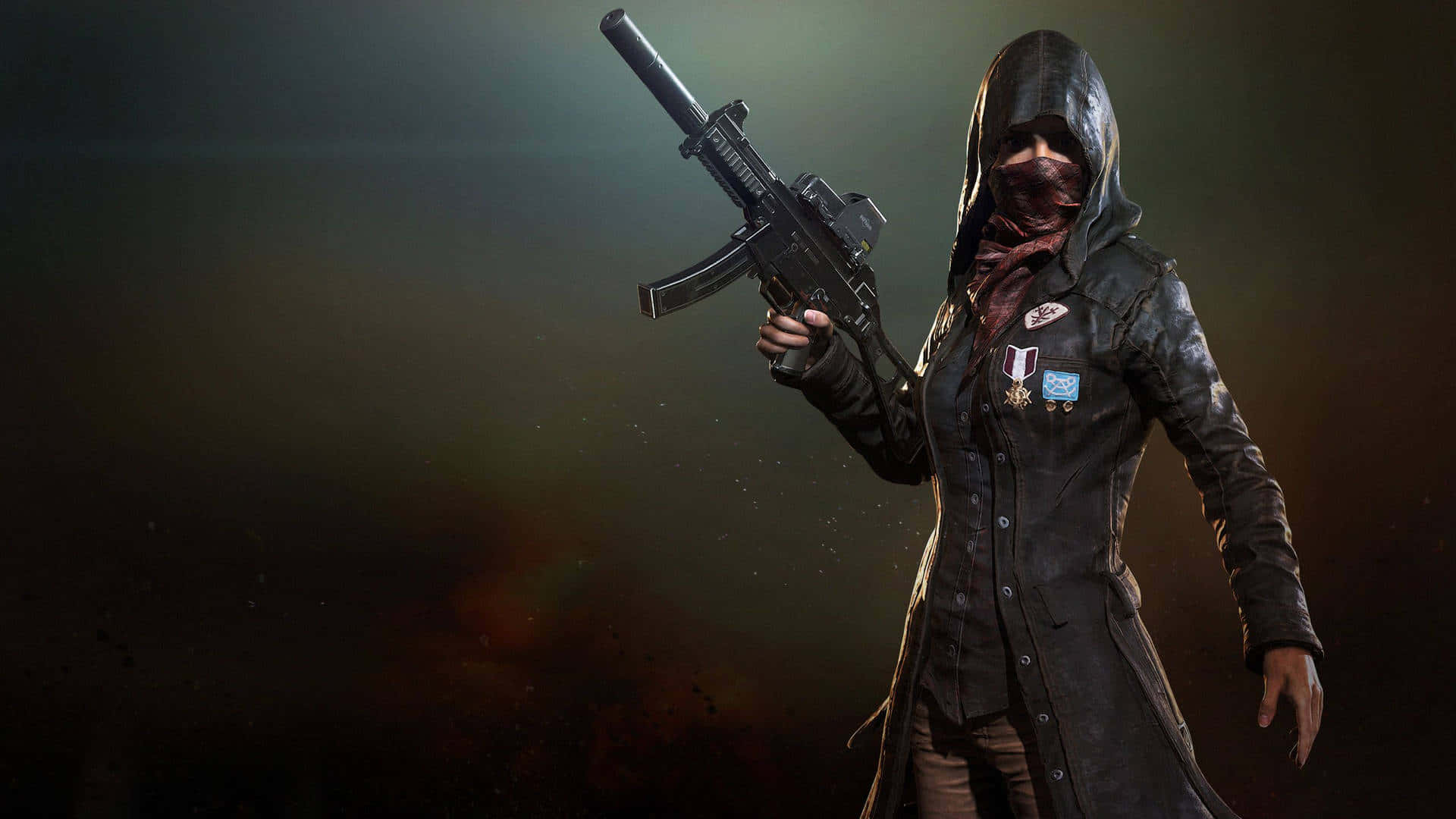 Pubg Girl With Mask Background
