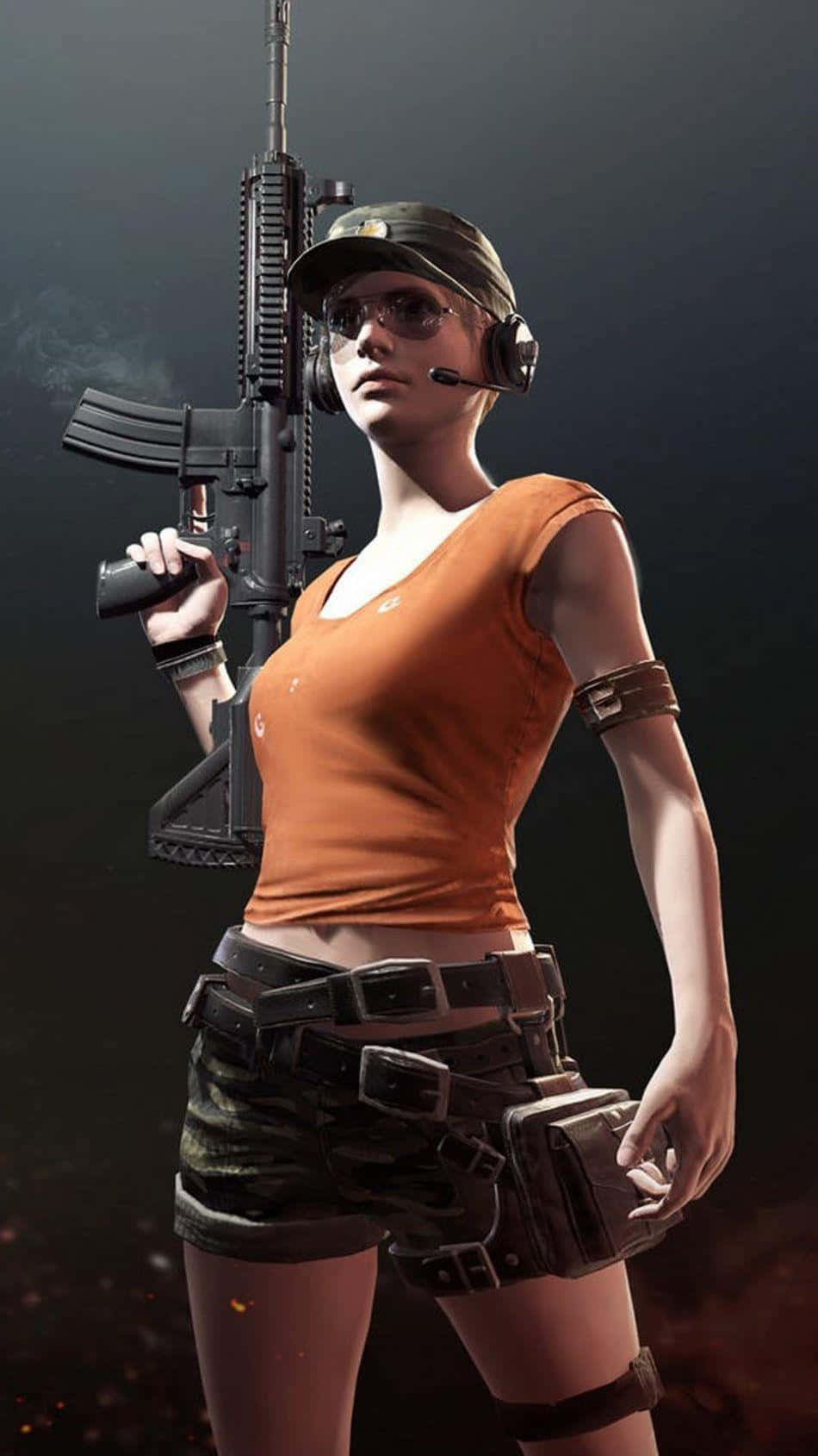Pubg Girl With Rifle Background