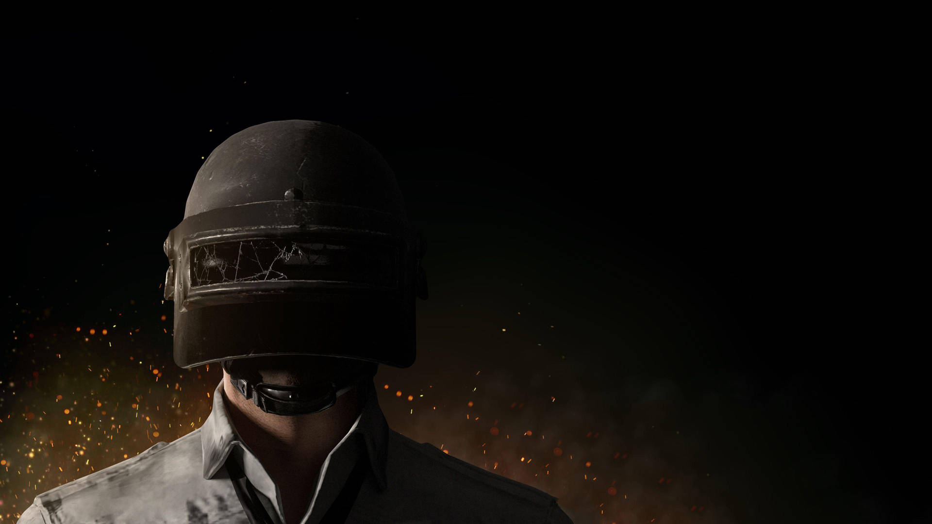 Pubg Hd Helmet Character And Orange Particles
