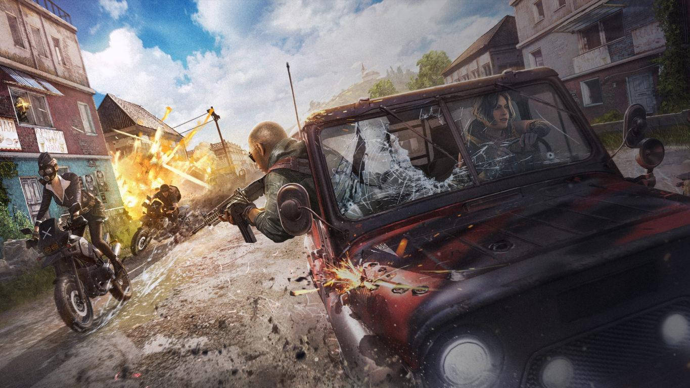 Pubg Hd Shooting In Vehicles Background