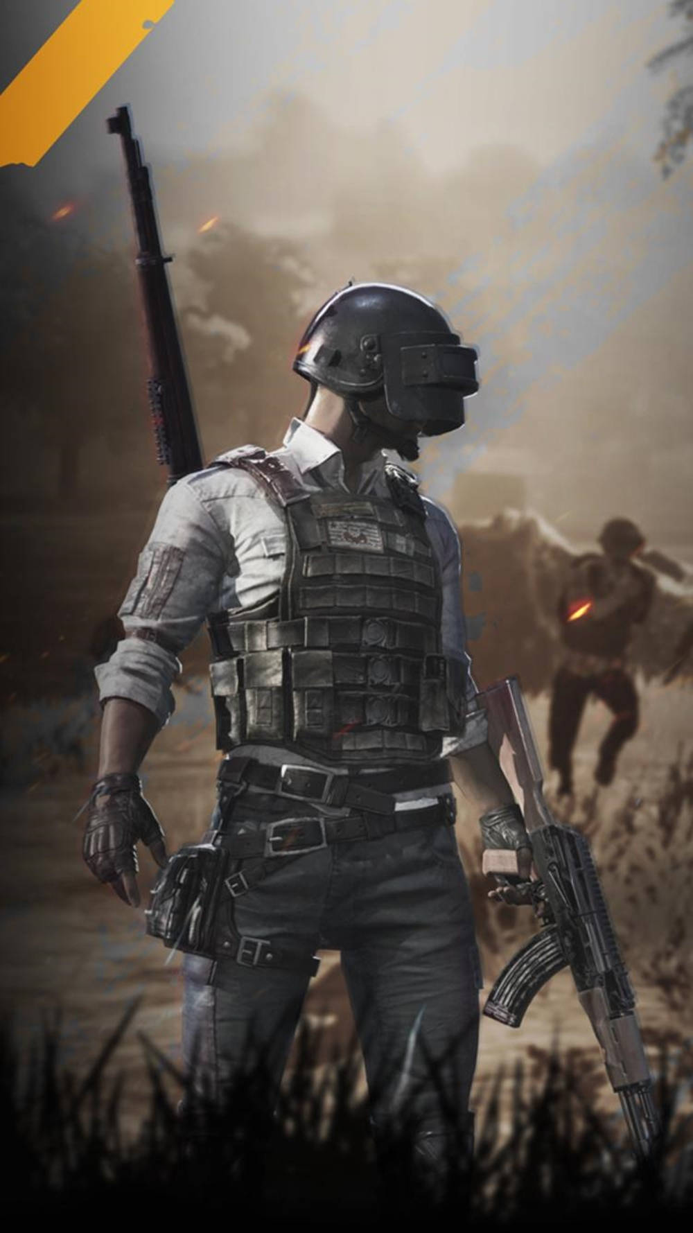 Pubg Lite Player Wearing Bulletproof Vest Background