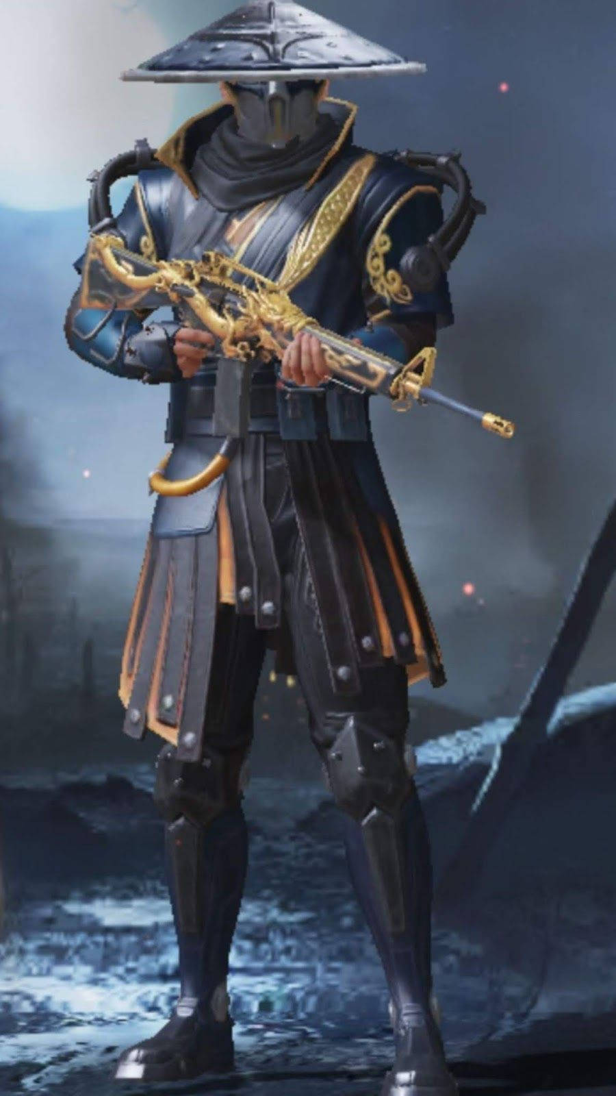 Pubg Season 3 Black And Gold Warrior Outfit Background