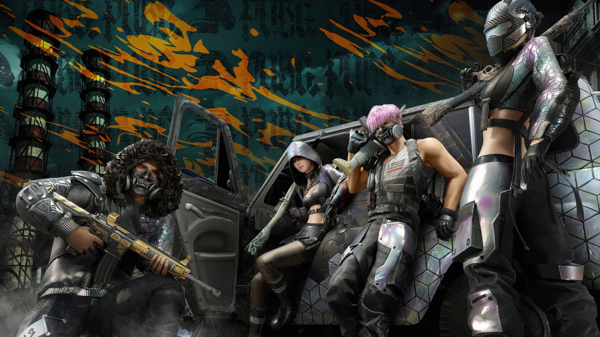 Pubg Squad Global Invitational Cool Outfit And Gear Background