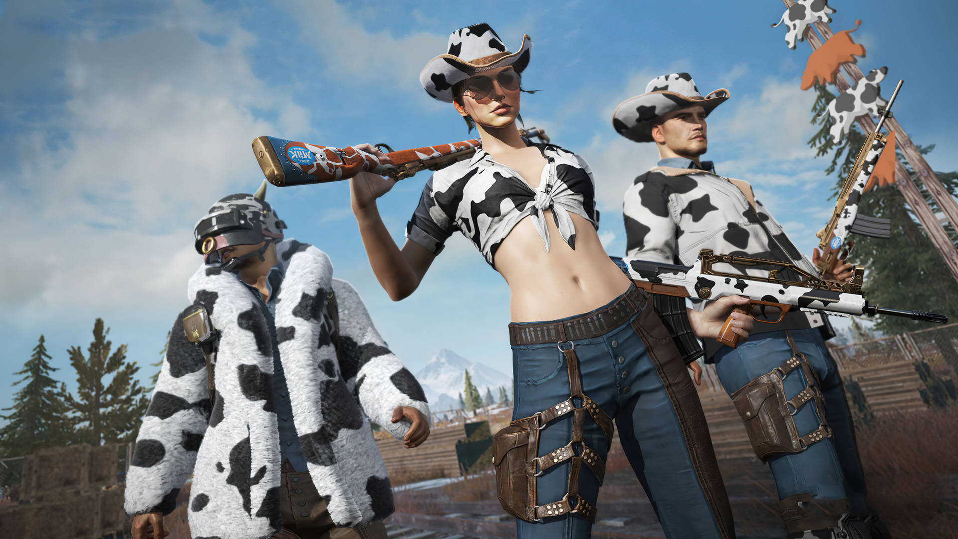 Pubg Squad Year Of The Cow Skin Background