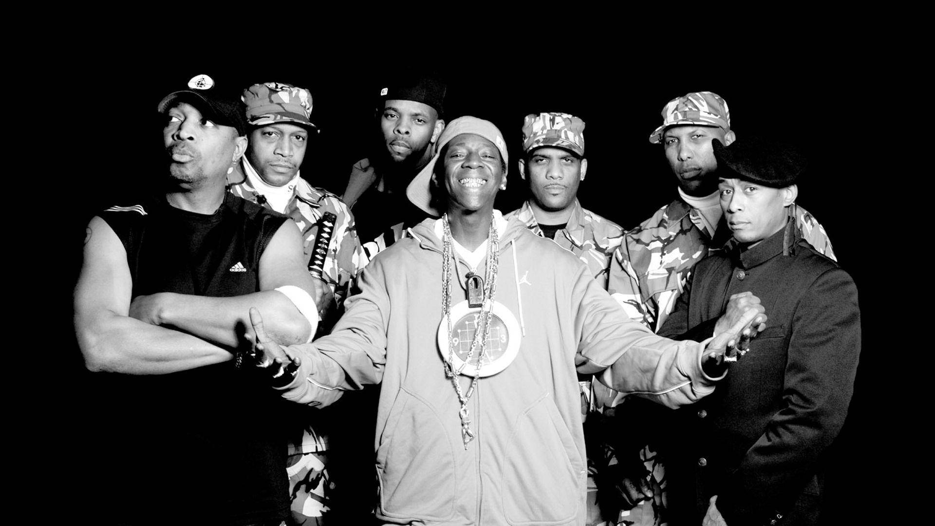 Public Enemy Wearing Caps Background