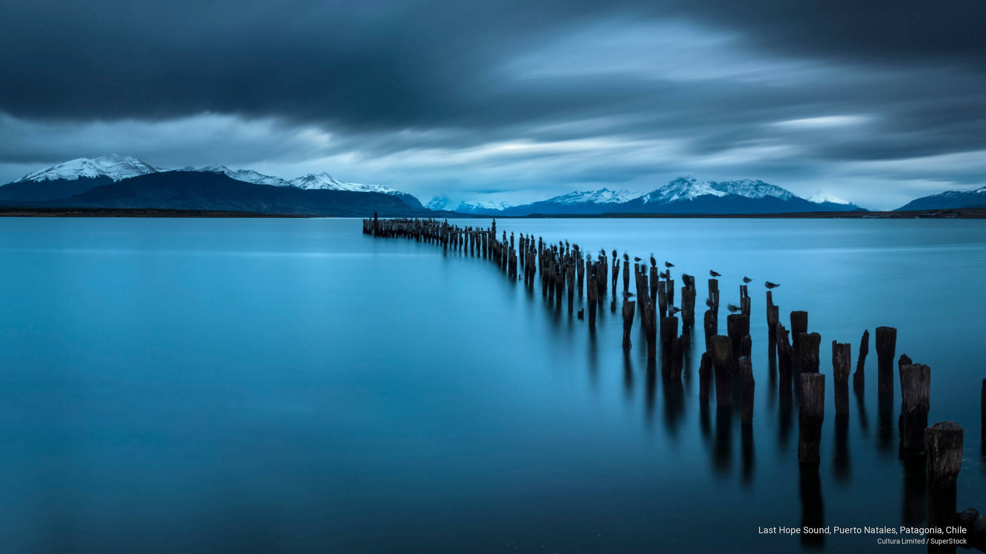 Puerto Natales In Chile Background