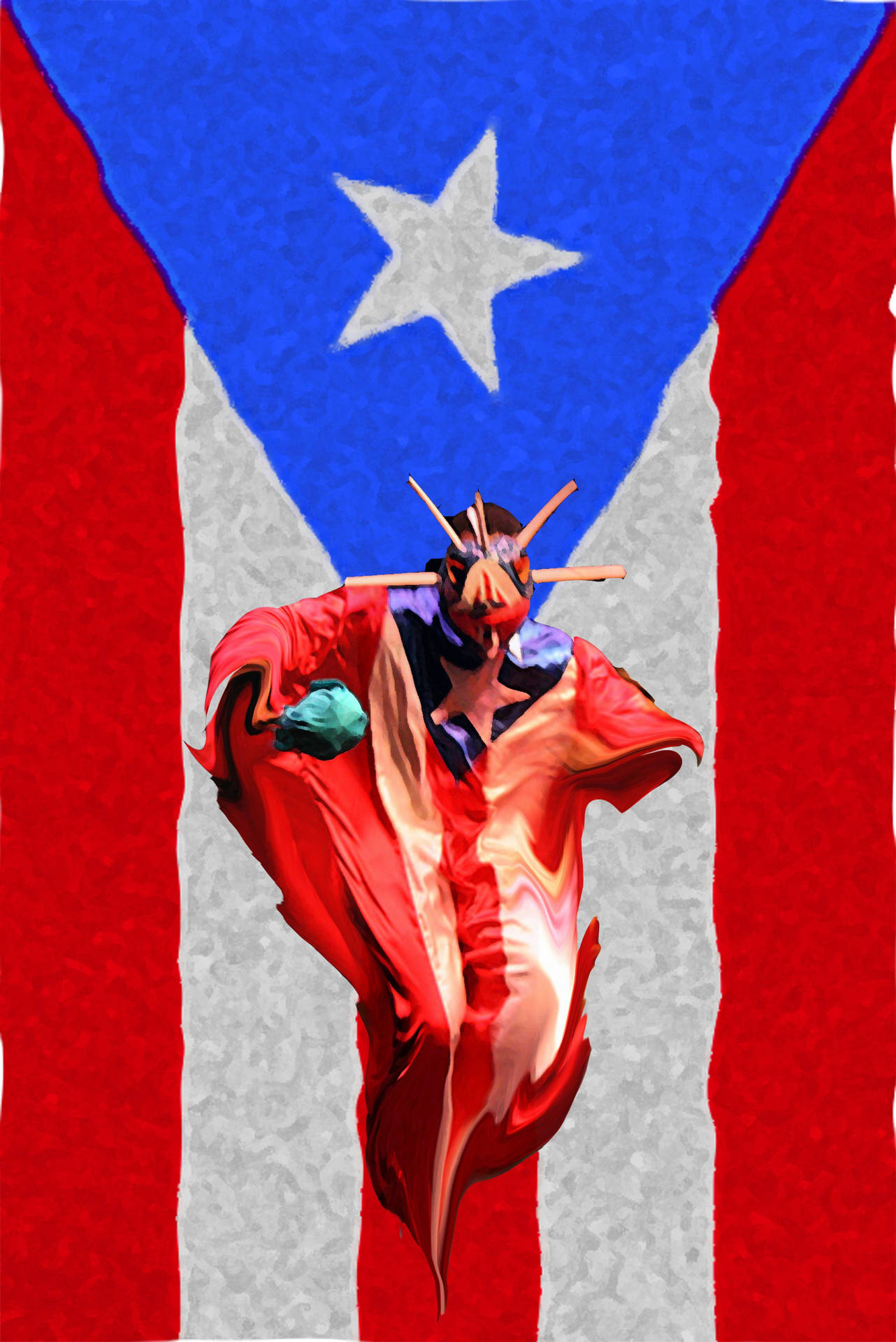 Puerto Rican Flag Artwork Background