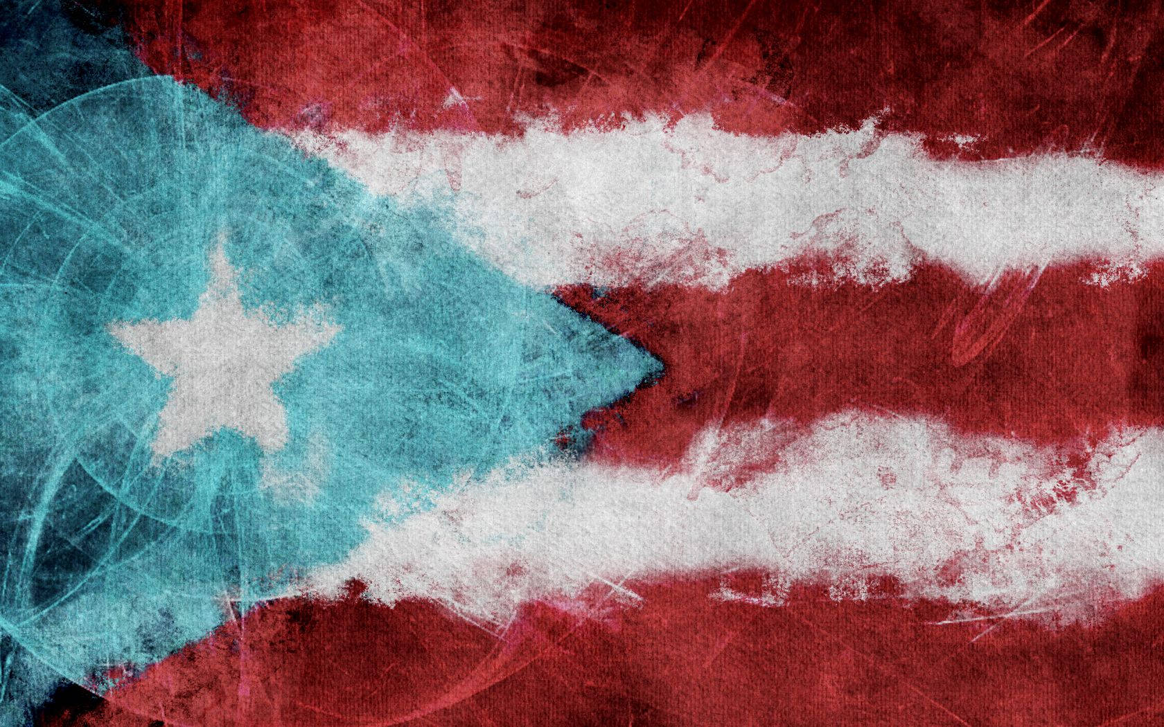Puerto Rican Flag Smudge Colors