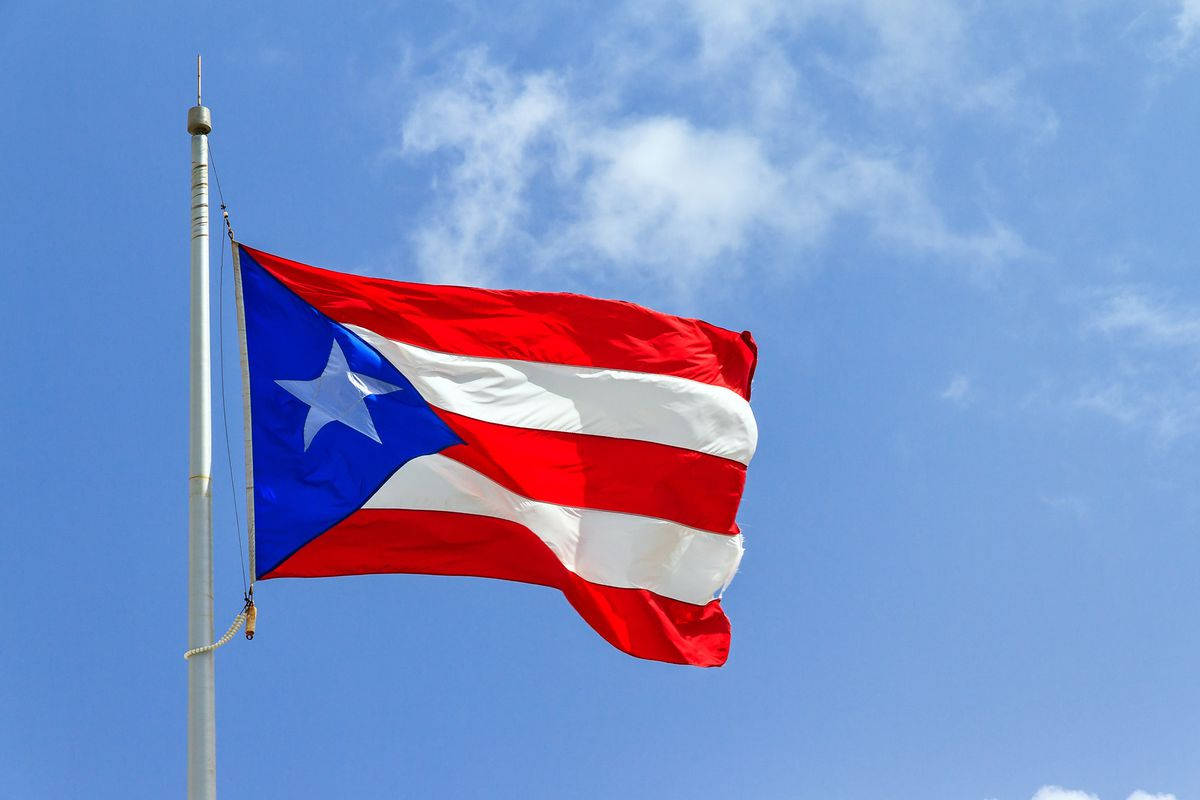 Puerto Rican Flag Vibrant Colors Background