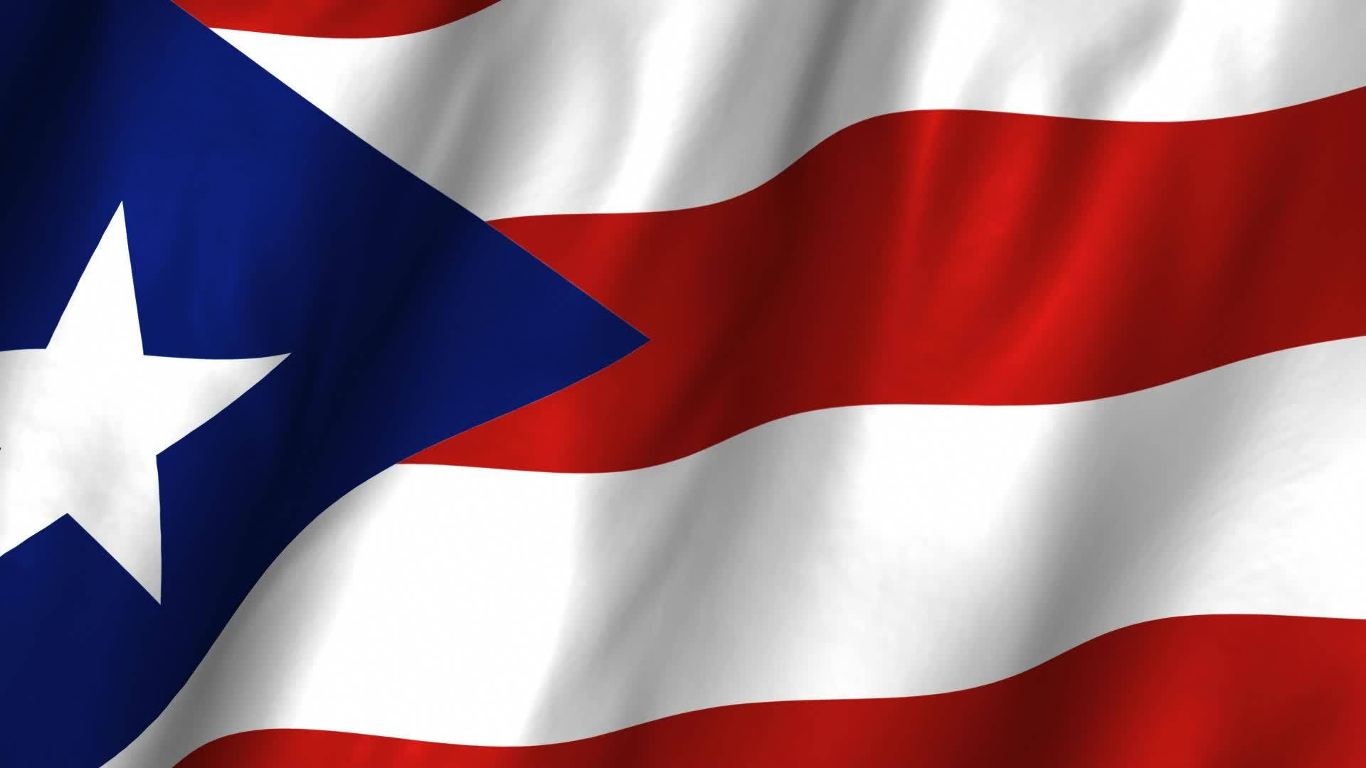 Puerto Rican Flag Waves Of Colors Background