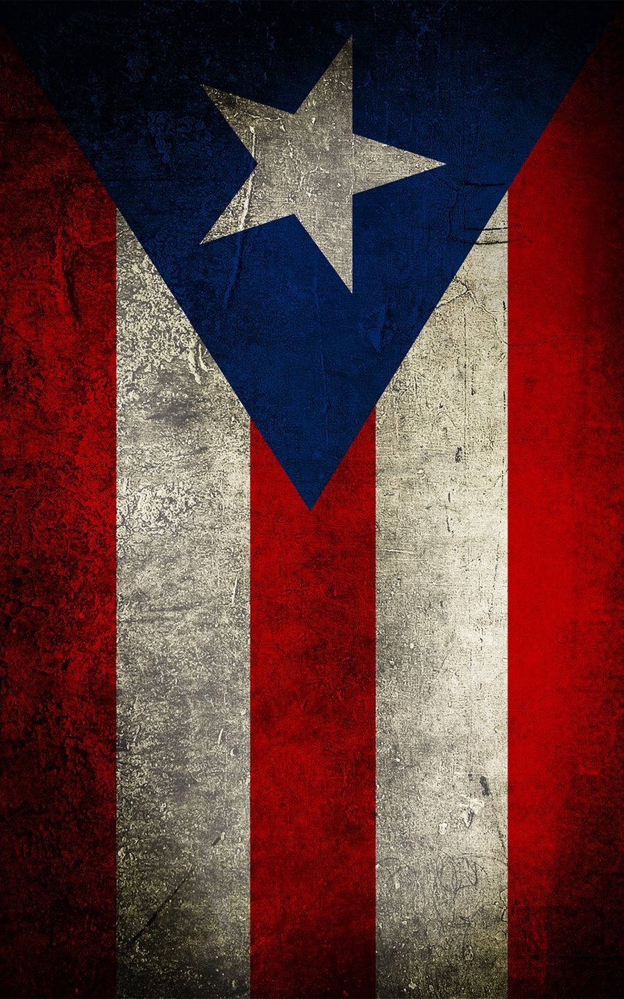 Puerto Rican Flag With Dirty Stains