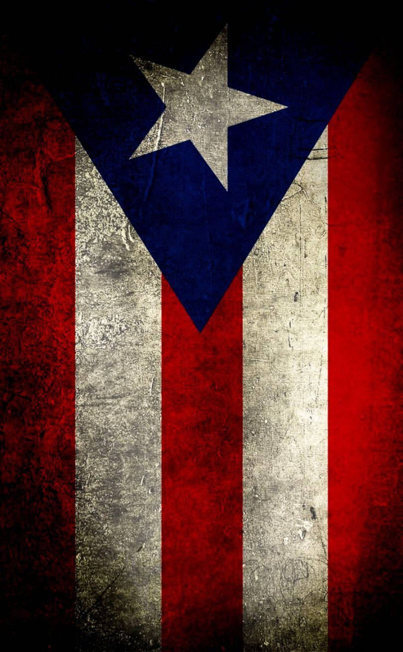 Puerto Rico Flag Old Effect Background