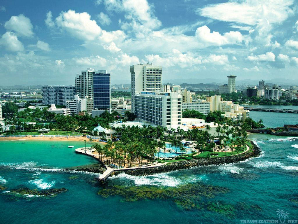 Puerto Rico Urban View Background