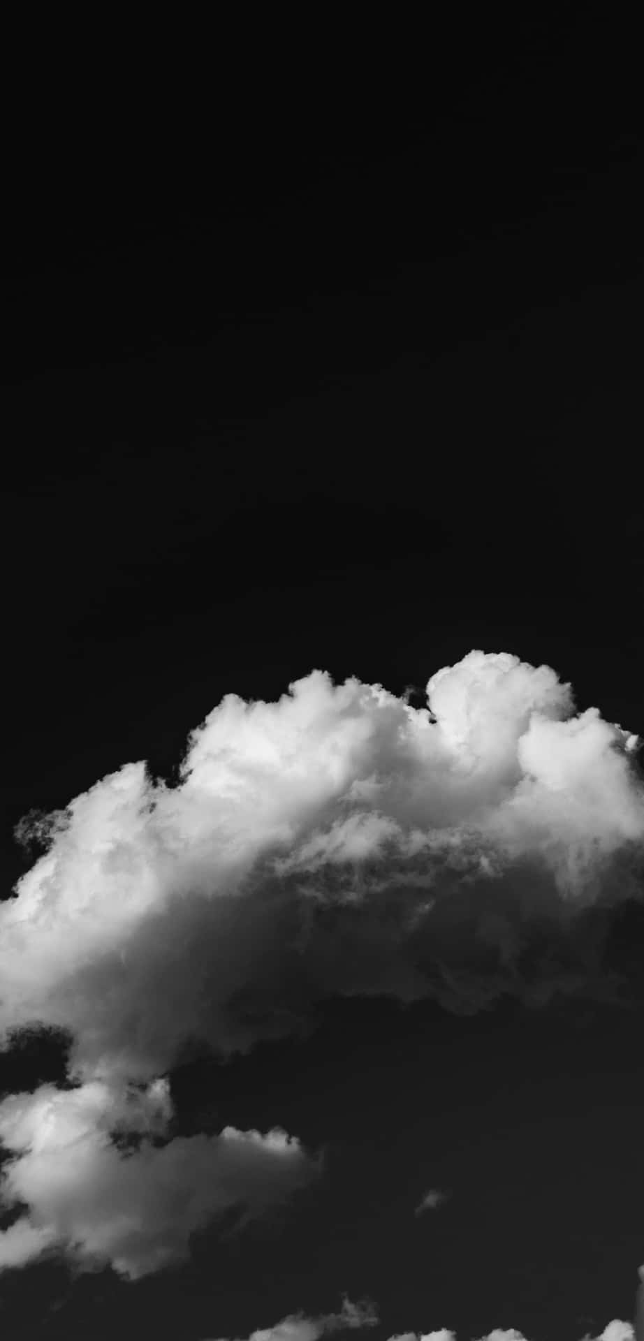 Puffy Black Clouds Background