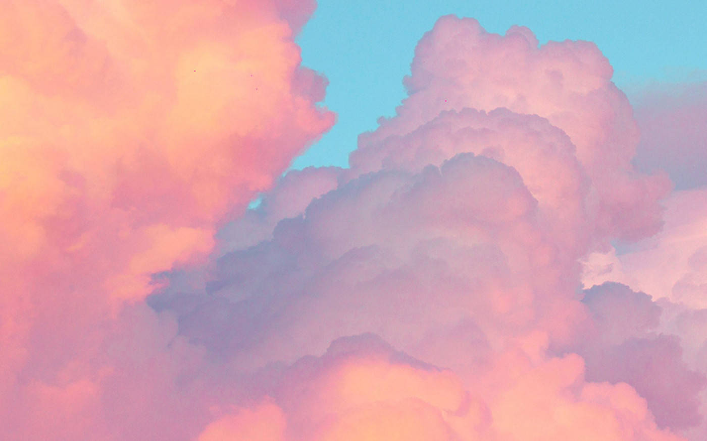 Puffy Pink Cloud Background