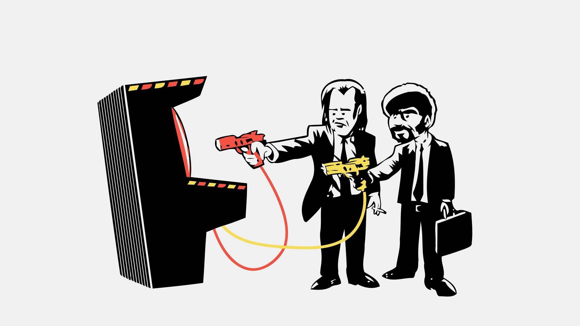 Pulp Fiction Jules Winnfield Vincent Vega Cartoon Art