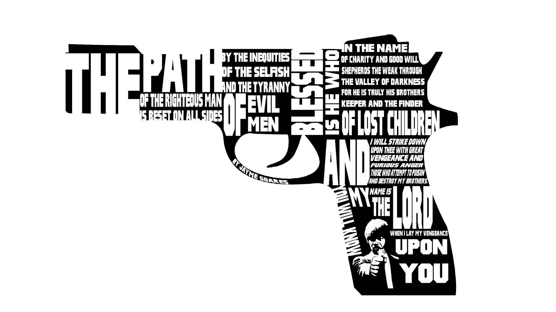 Pulp Fiction Quotes Gun Shooting Background