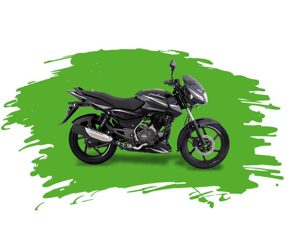 Pulsar 150 Green Splash Background