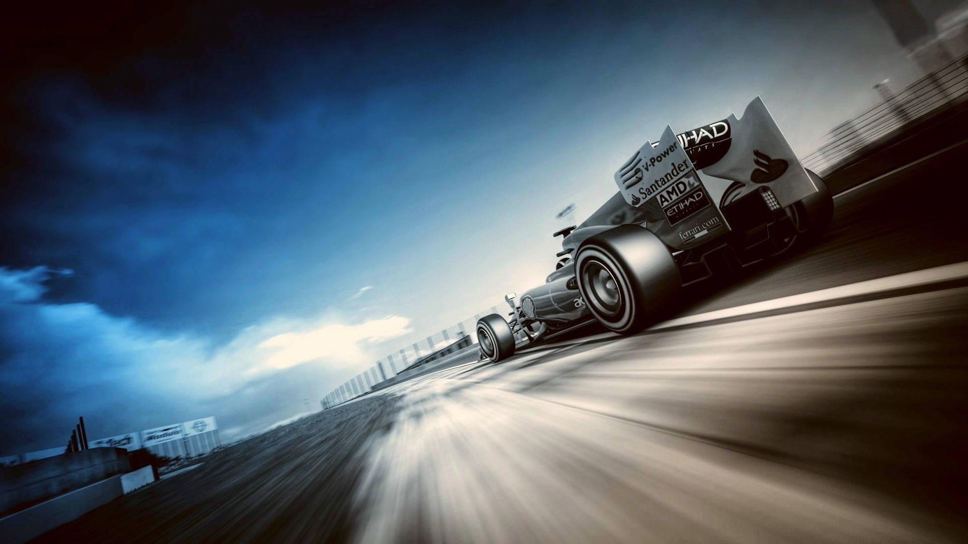 Pulse Of The Race - Thrilling F1 Racing Fan Art Background