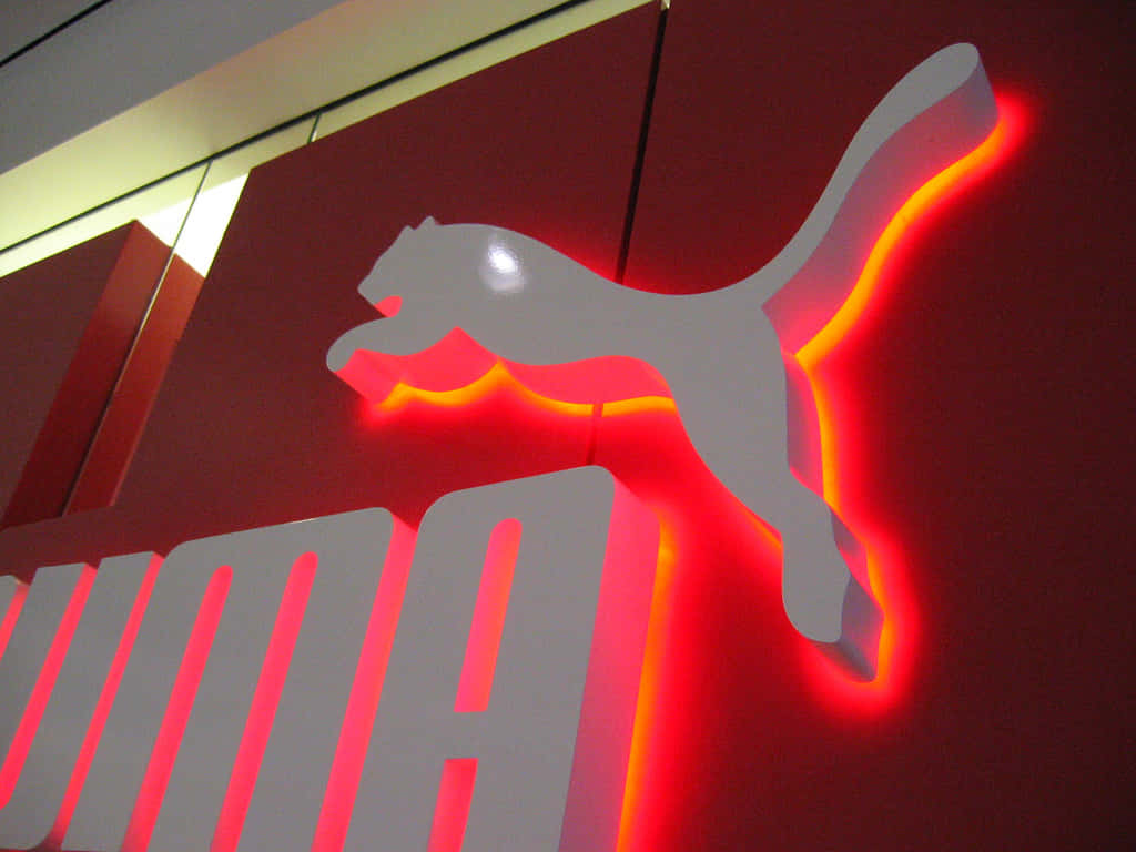 Puma Brand Logo Backlit Signage Background