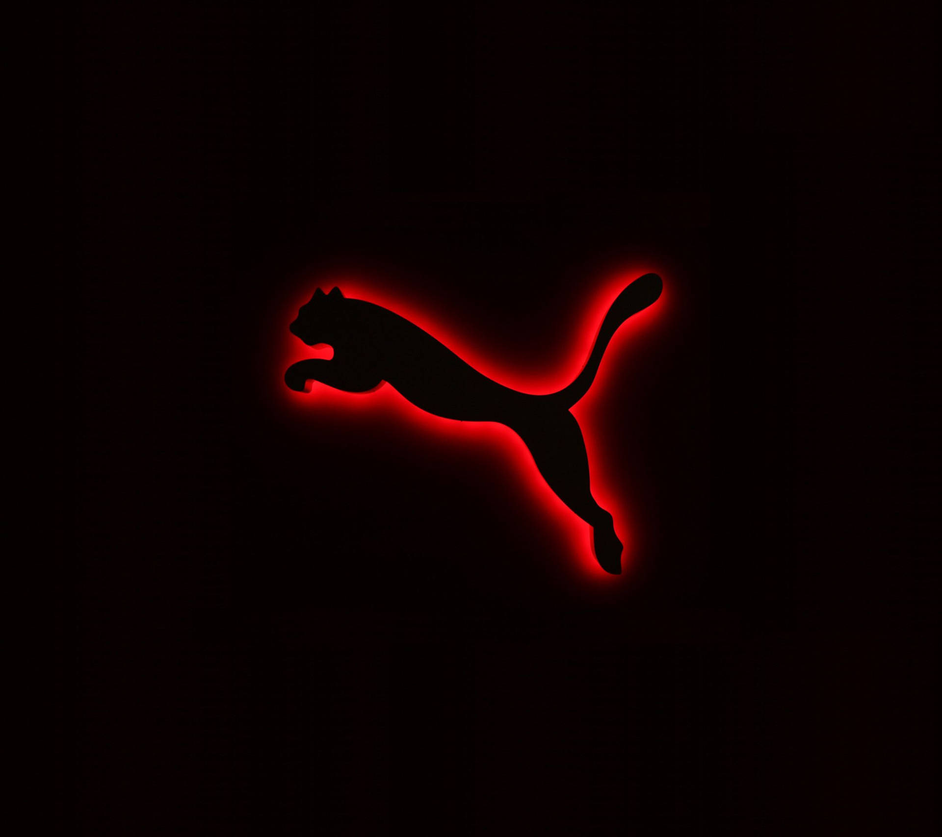 Puma Red Neon Logo Background