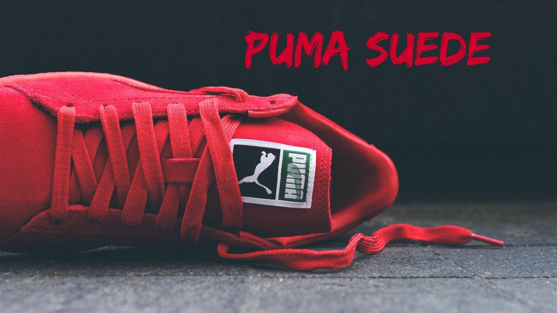 Puma Red Suede Background