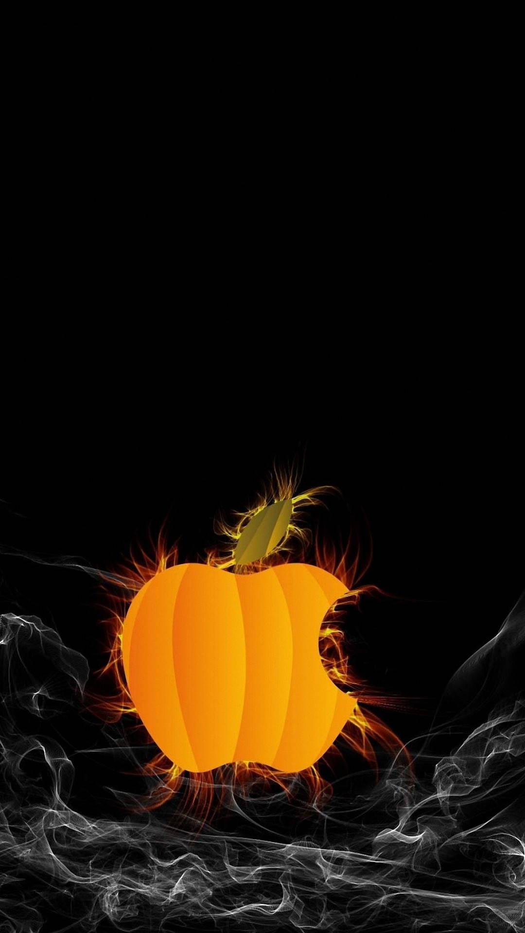 Pumpkin Apple Logo Halloween Iphone Background