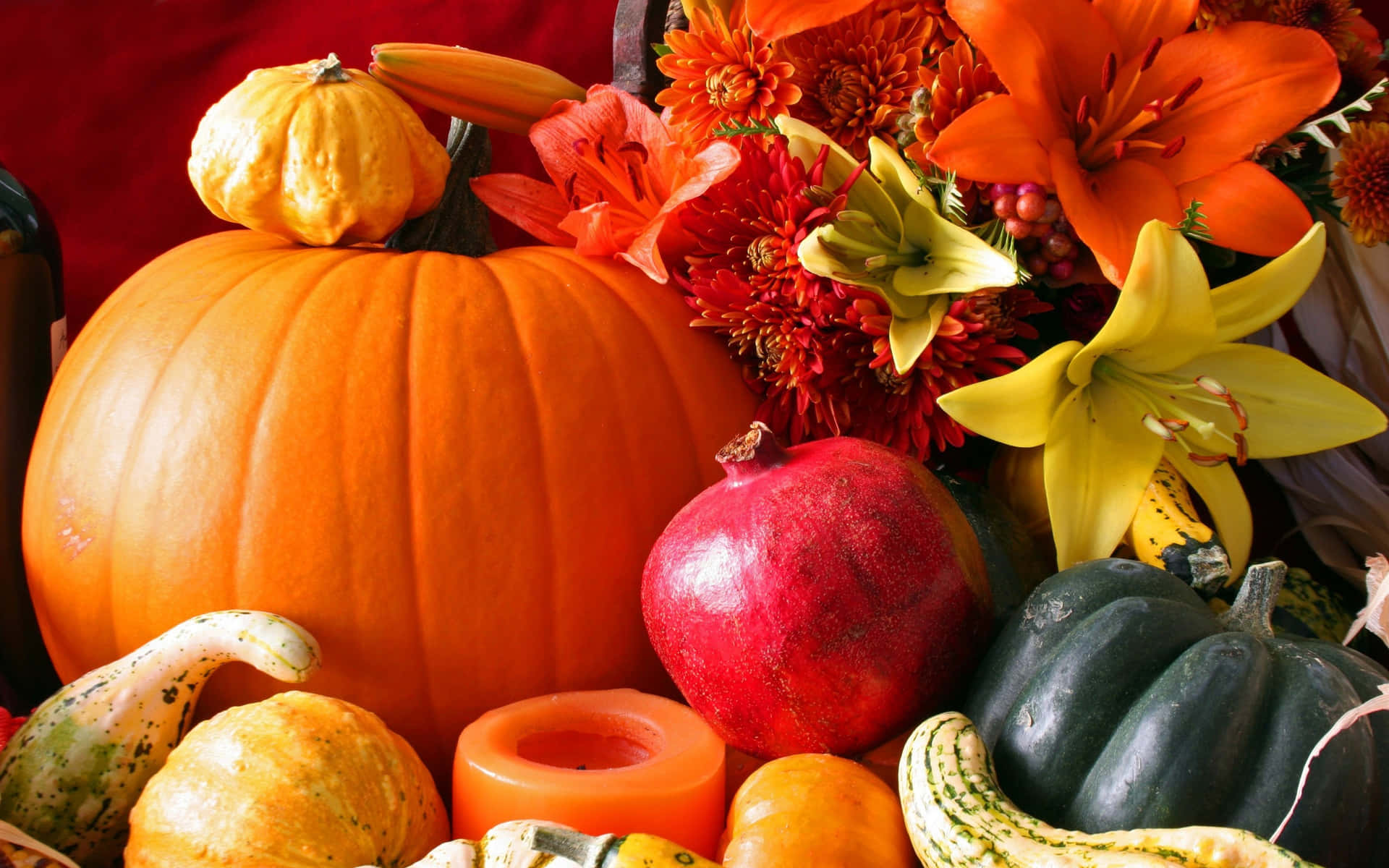 Pumpkin Fall Decor Background