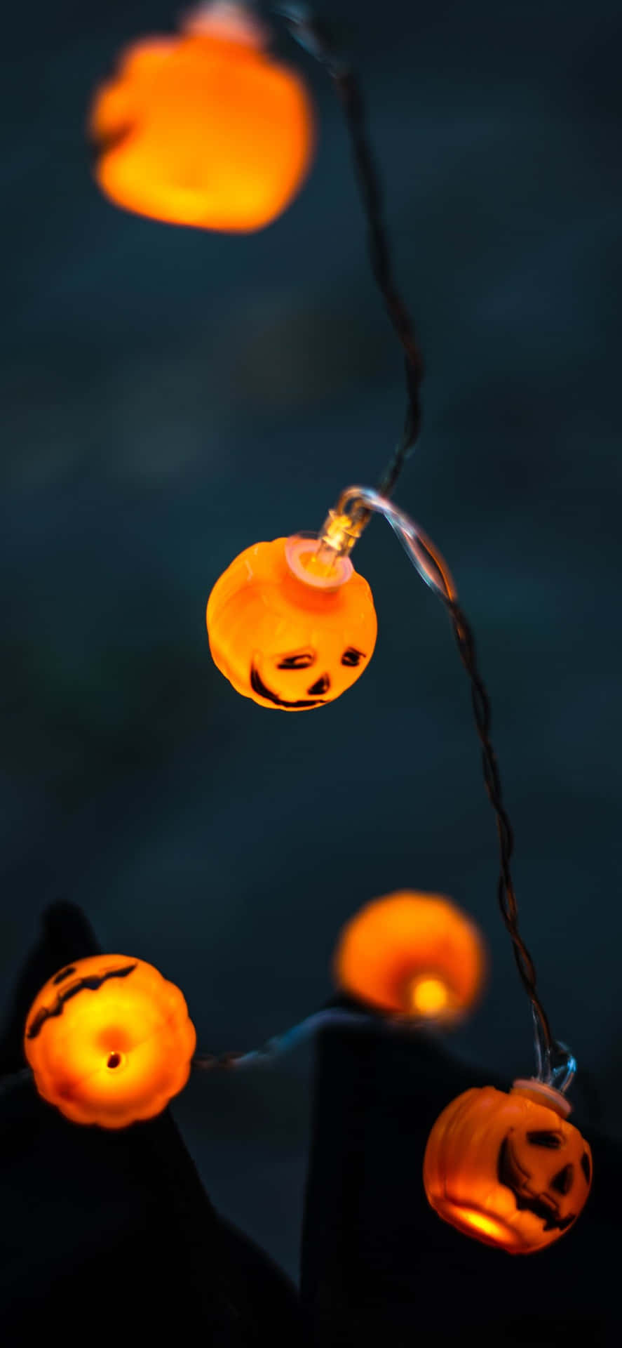 Pumpkin Lights Fall Halloween Iphone Background