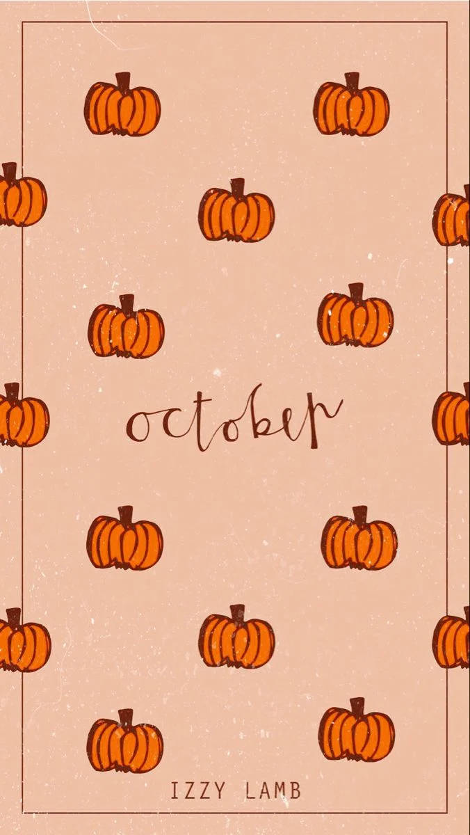 Pumpkin October Pattern Cute Halloween Iphone Background
