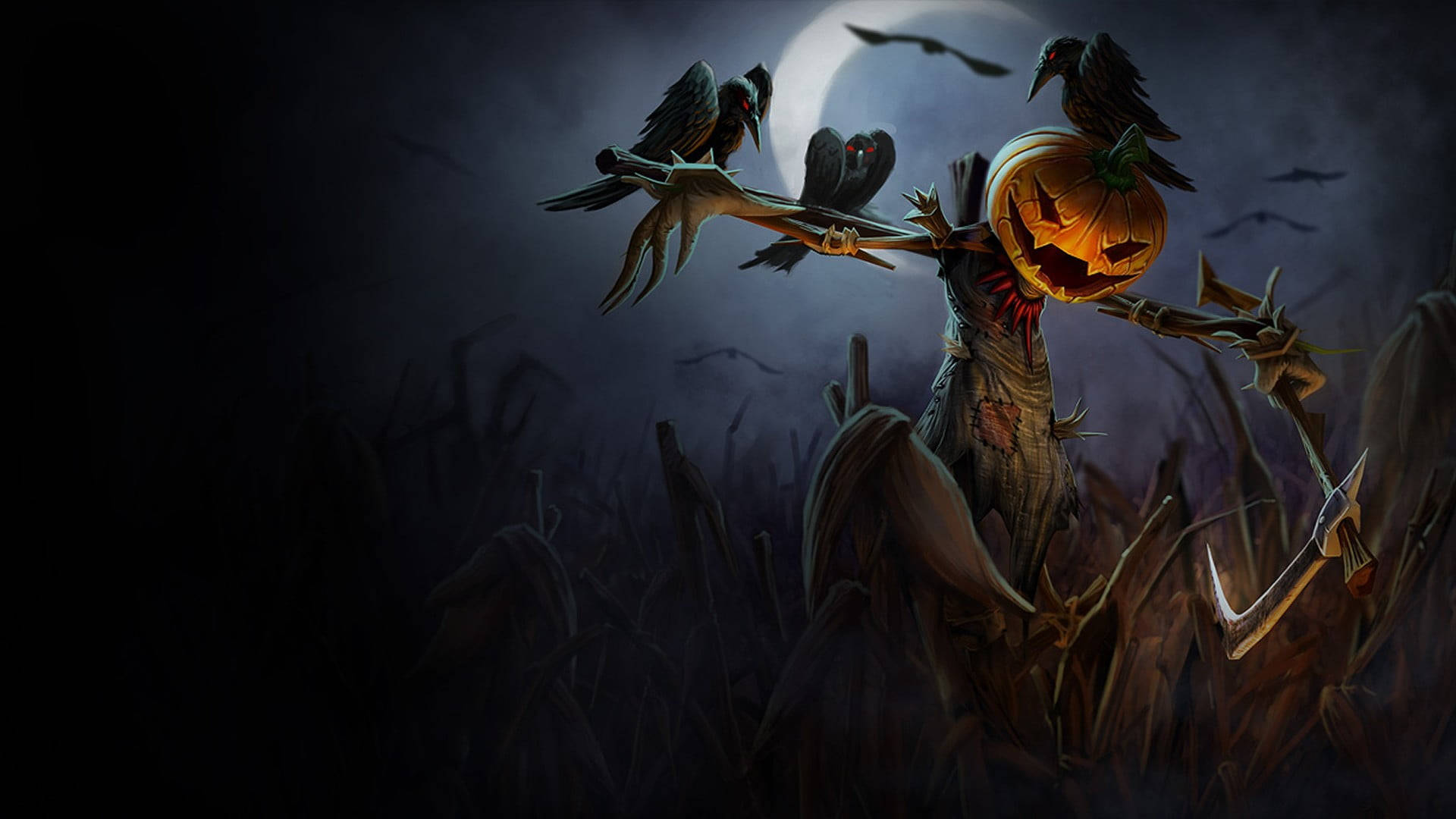 Pumpkin Scarecrow Halloween Computer Background