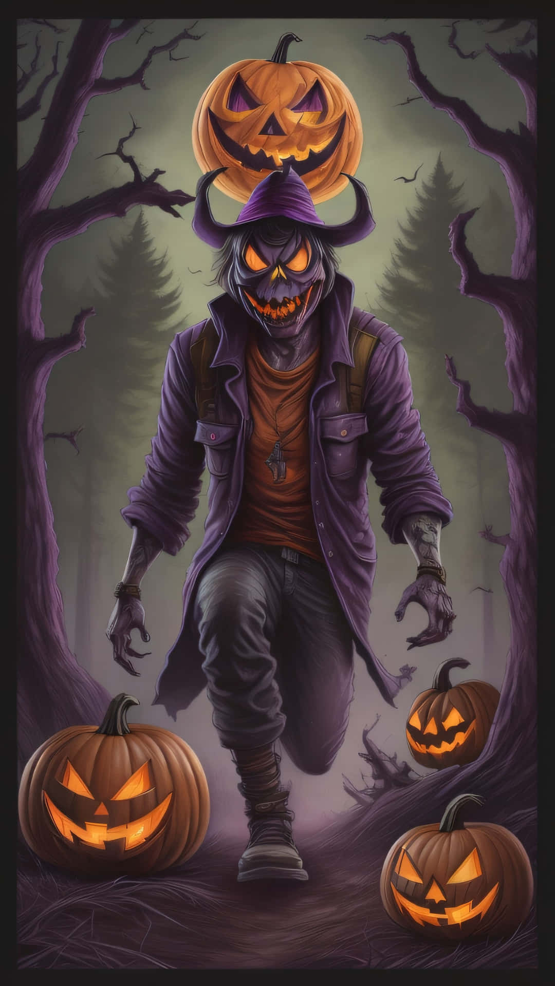 Pumpkinhead_ Forest_ Wanderer Background