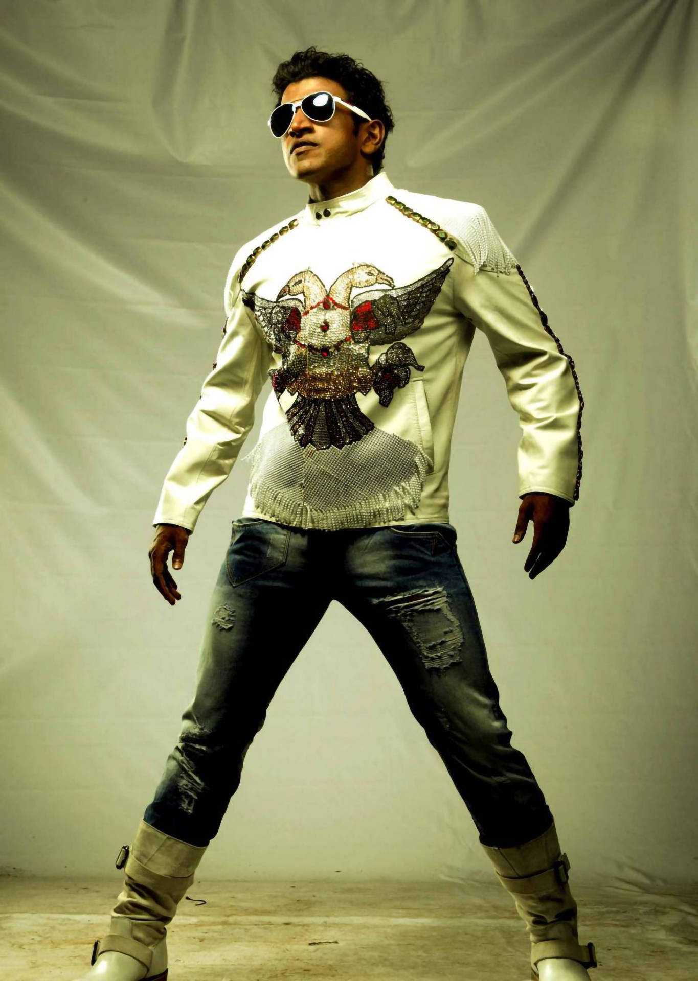 Puneeth Rajkumar Eagle Jacket Background